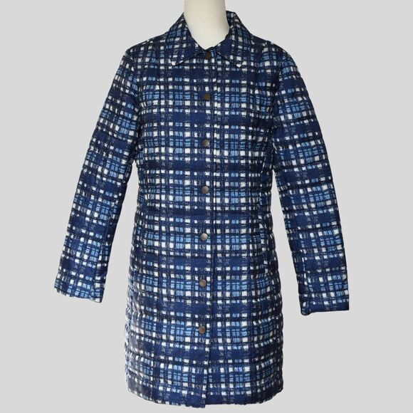 LAND'S END Women's Light Puffer Jacket Blue Size 10 - Picture 1 of 10